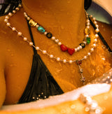 Sun-kissed Jewels Pearl Necklace